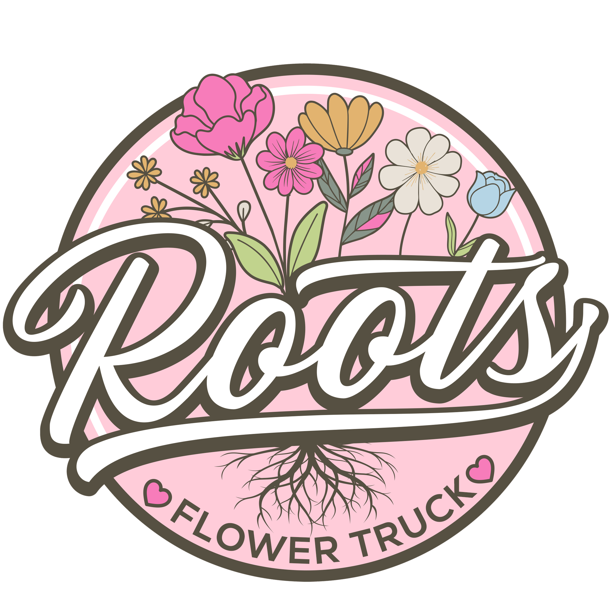 Roots Flower Truck Logo